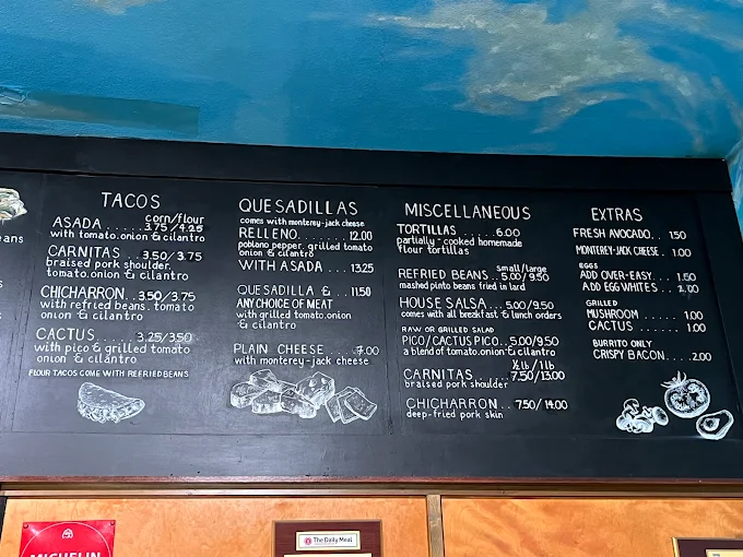 La Azteca Tortilleria menu 8