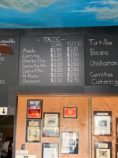 La Azteca Tortilleria menu 2